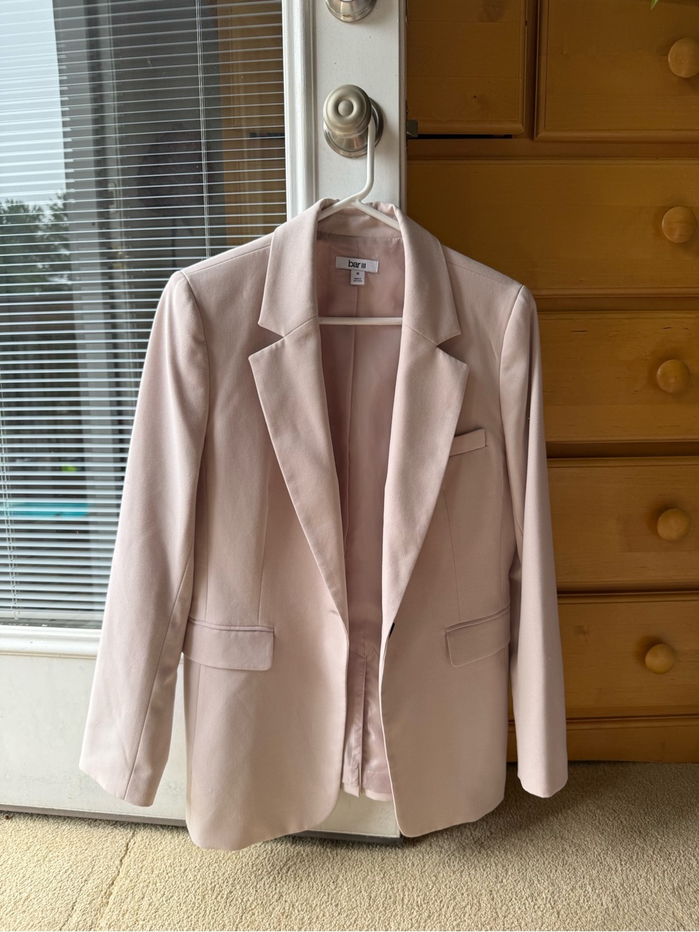 Bar III Blush Pink Tailored Blazer